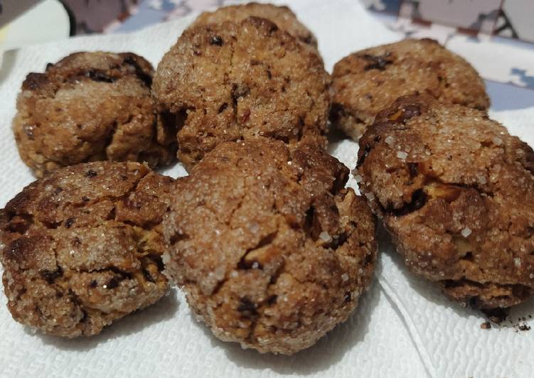 Cookies alle noci e cioccolato fondente