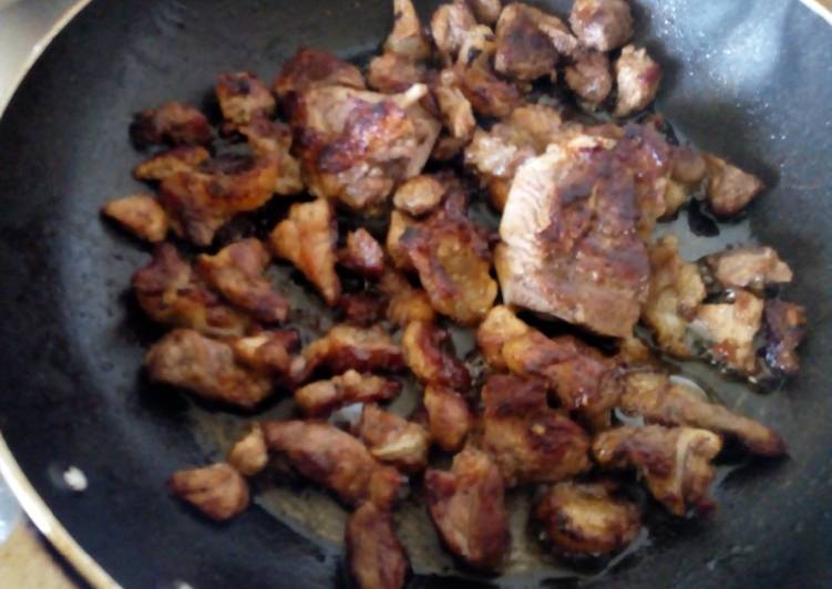 Pan fried pork