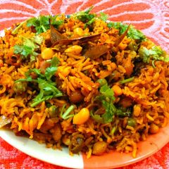 A picture of Pulihora (Bappa's fav.).