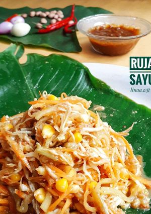 Foto resep Rujak Sayur Bumbu Kacang
