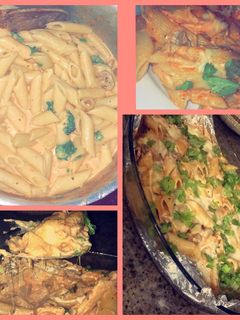 صورة لوصفة باستا القصدير بالصوص الوردي💕😋