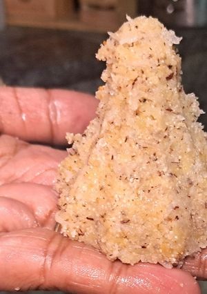 A picture of Coconut mawa modak.