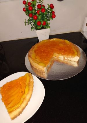 Una foto de Tarta de durazno