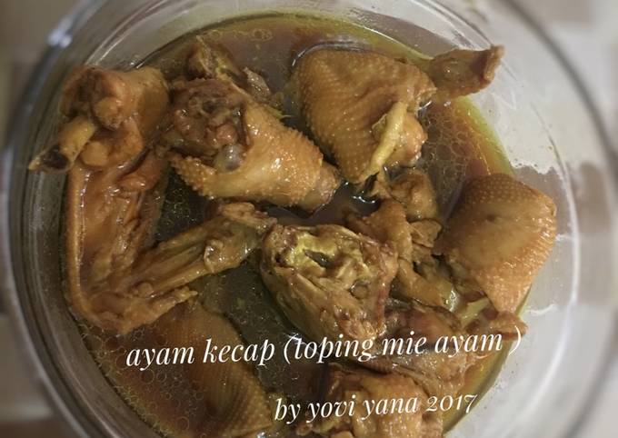 Ayam kecap (toping mie ayam)