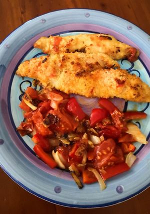 A picture of Fried Fish with side dish.