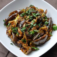 A picture of Brinjal fry.