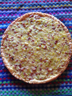 Una foto de Quiche de puerros y bacon