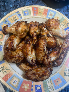 Una foto de Alitas de pollo estilo oriental en freidora de aire