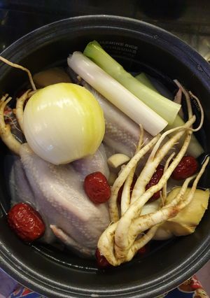 Foto resep Samgyetang, Kuah Ayam Gingseng