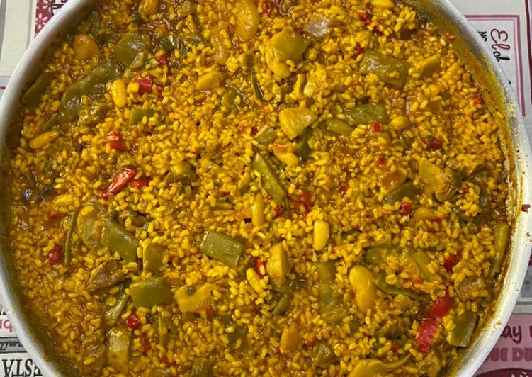 Paella valenciana con secreto Realfood