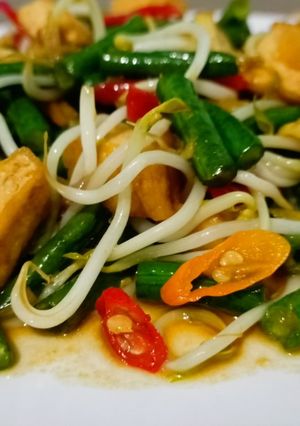 Foto resep Tumis Tahu, Taoge Kacang Panjang