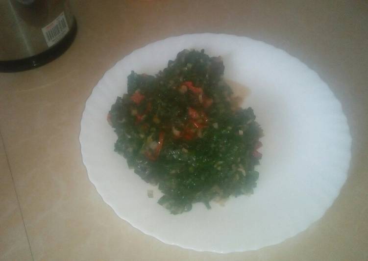 Recipe of Award-winning Fried Pumpkin leaves