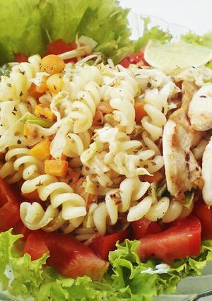 Foto resep Chicken pasta salad