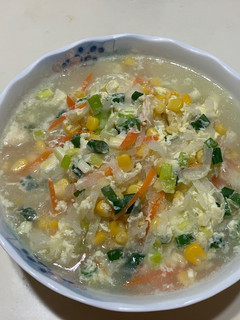 豆薯玉米粒蛋花湯 的食譜成品照片