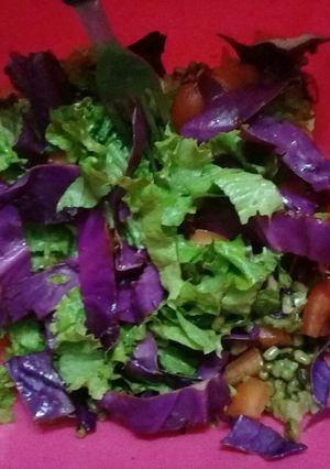 Una foto de Ensalada color con mung🎆