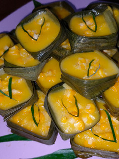 Foto resep 55. Talam Jagung Susu Cetakan Daun Pandan