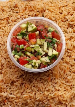 A picture of Coriander Coconut Milk Rice.