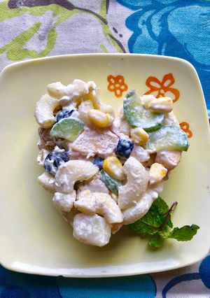 A picture of Chicken and macaroni Salad.