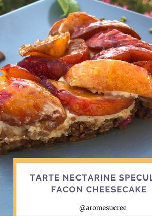 Une photo de Tarte nectarine façon cheesecake