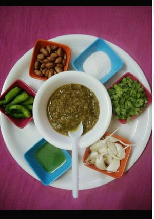 A picture of Himachali green chilli chukh.