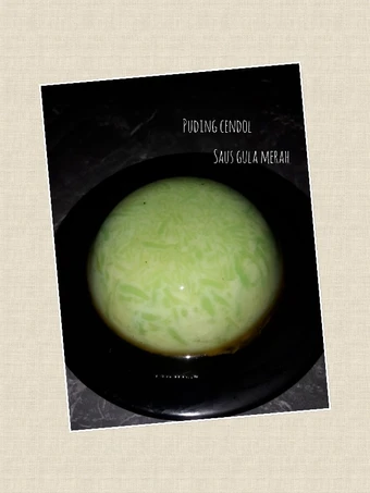 Cara Gampang Membuat Resep Puding cendol saus gula merah yang Enak Banget Anti Ribet, Lezat Sekali