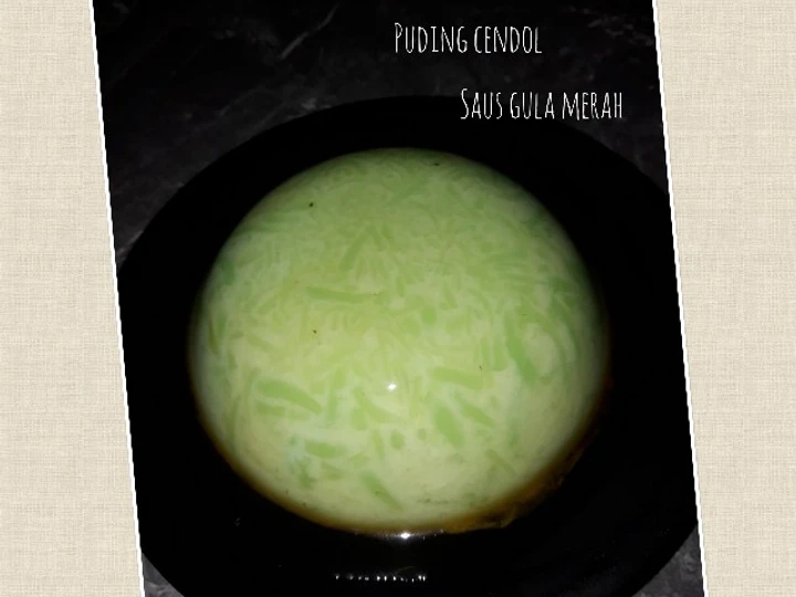 Cara Gampang Membuat Resep Puding cendol saus gula merah yang Enak Banget Anti Ribet, Lezat Sekali