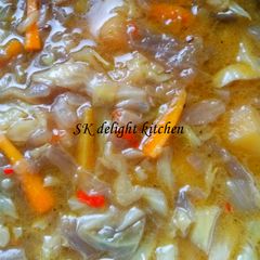 A picture of Vegetable soup.