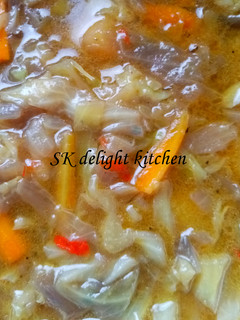A picture of Vegetable soup.
