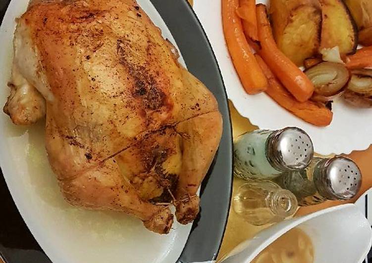 How to Prepare Any-night-of-the-week Roast Chicken n&#39; Vegetables with Mushroom gravy