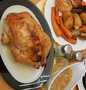 Easy Way Prepare Roast Chicken n&#39; Vegetables with Mushroom gravy the Can Spoil the Tongue Really delicious
