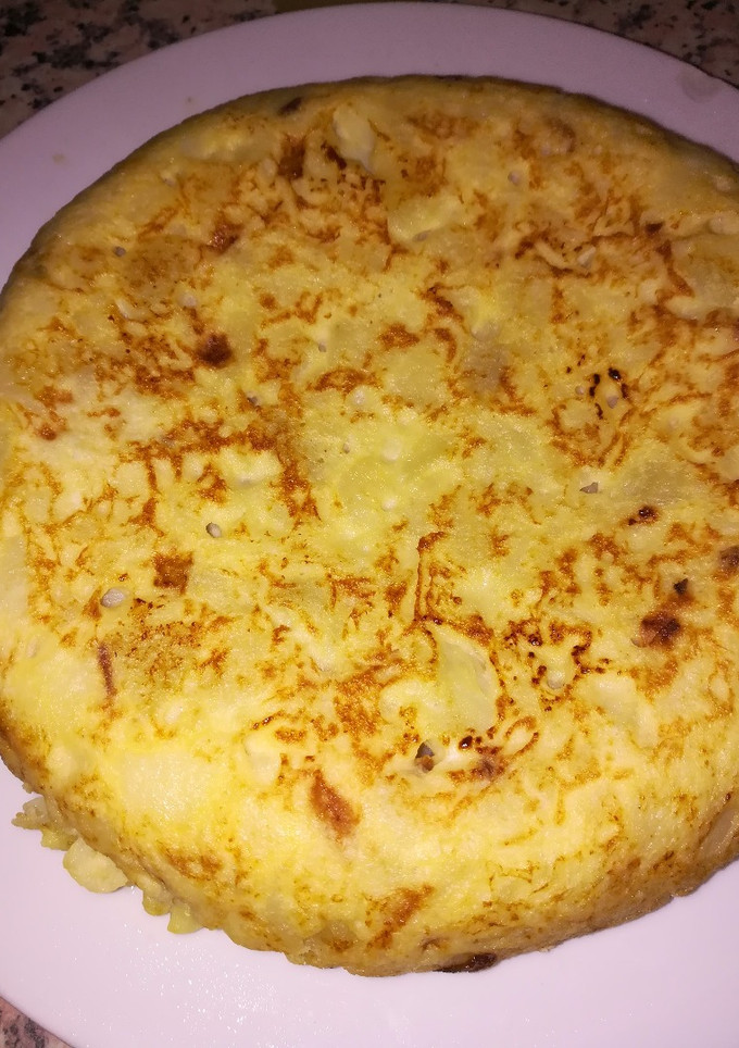 Una foto de Tortilla de patata light en microondas