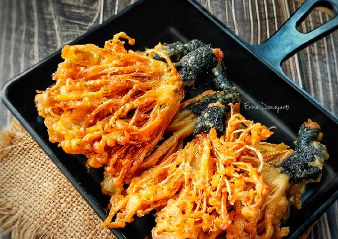 Resep Jamur Enoki Nori Crispy Oleh Erika Damayanti Cemilan Kakak Mika