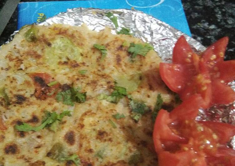 Recipe of Super Quick Homemade Veg Uttapam (south dish)