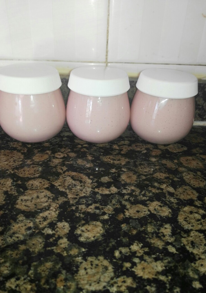 Una foto de Petit suise de fresa
