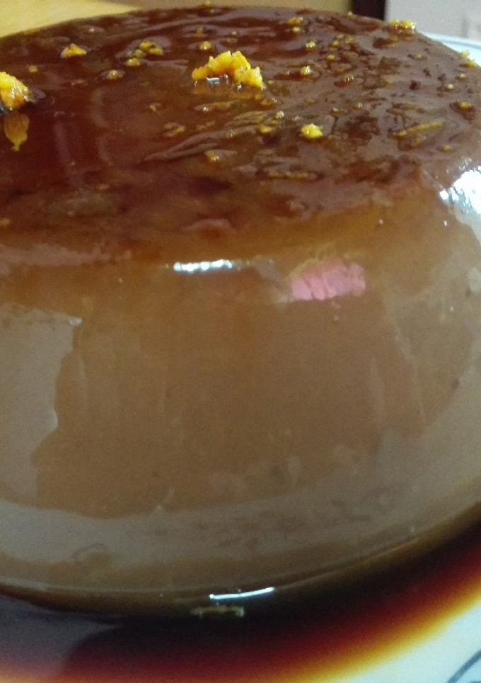 Una foto de Mi flan de chocolate y naranja!!!