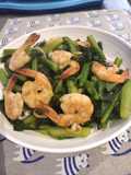 Kaylan with Shrimps