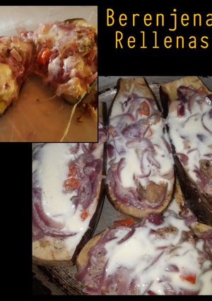 Una foto de Berenjenas rellenas 🍆🍽👌😉
