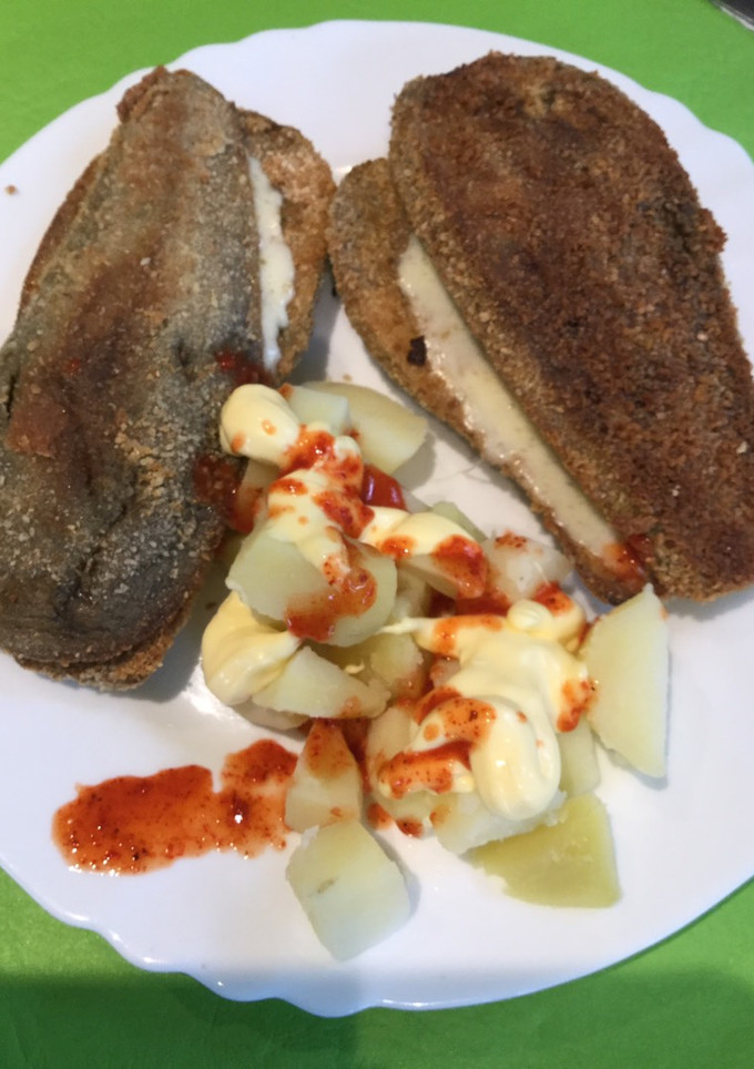 Una foto de Milanesas de berenjenas rellenas de tomate 🍅 y mozzarella