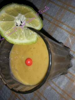 A picture of Mango-banana smoothie# season ingredients contest #.