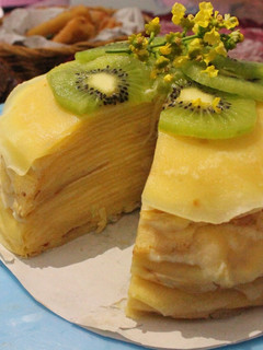Foto resep Vanilla Mille Feuilles Cake a.k.a Vanilla Crepes Cake