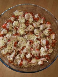 Una foto de Pizza de jurel sin masa