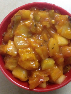 A picture of Mango-Cucumber Salsa.