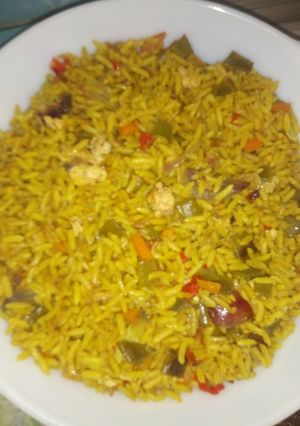 A picture of Oven baked fried rice.
