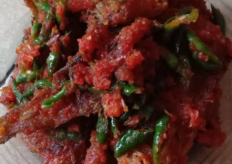 Langkah memasak Ikan lidah balado cabe ijo???? mantap