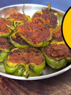 भरलेली ढोबळी मिरची/ भरलेली शिमला मिरची/ stuffed Shimla mirchi/ stuffed capsicum - मराठी रेसिपी रेसिपी चे मुख्य फोटो