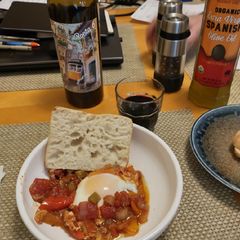 Basque Piperade, or at least trying to be A picture of Basque Piperade, or at least trying to be.
