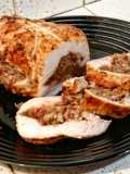 Arrotolato di pollo farcito con castagne