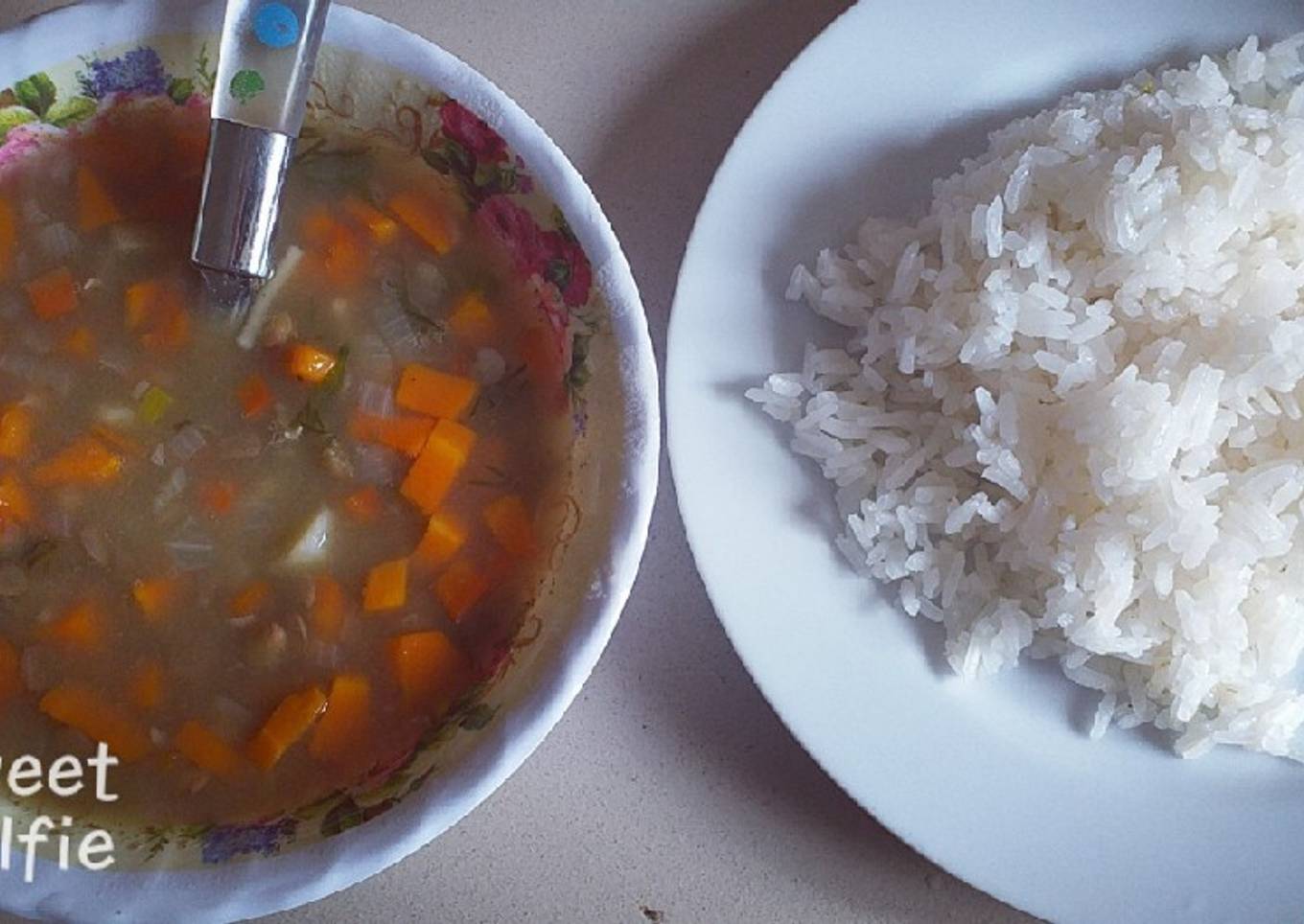 Rica sopa de lentejas