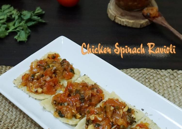 Cara Gampang Membuat Chicken Spinach Ravioli, Bikin Ngiler