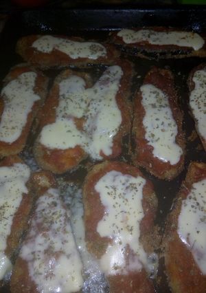 Una foto de Milanesas de berenjena